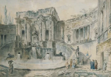 Landscape with ruins